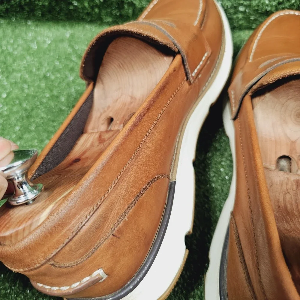 Cole Haan Zerogrand Brown Leather Slip On Penny Loafers Mens Size 10 M